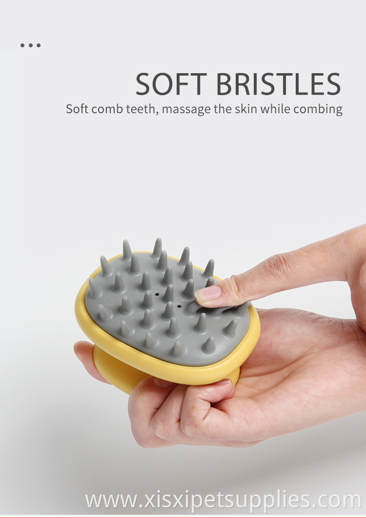 Factory Wholesale Multicolor Cat Massage Brush Pet Dog Shampoo Bath Brush